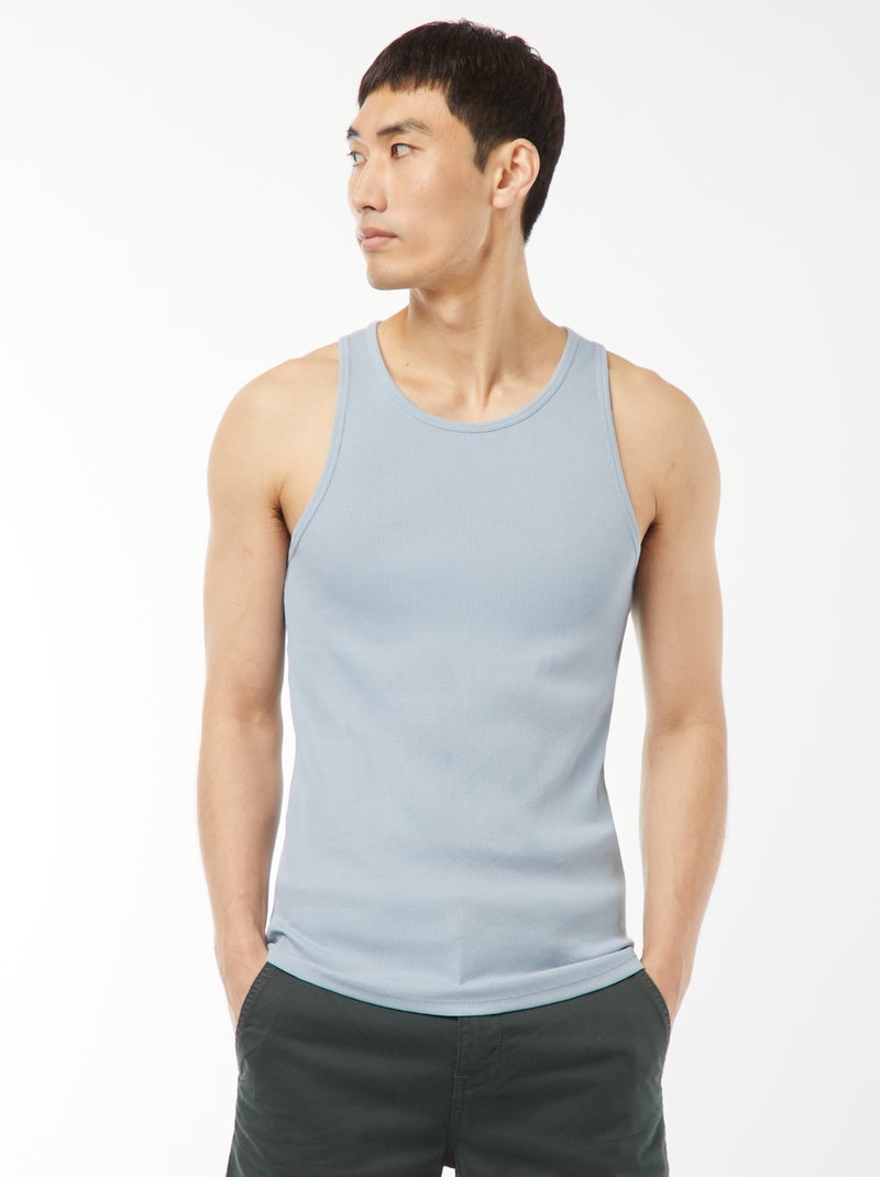 Top liso AZUL - Kiabi