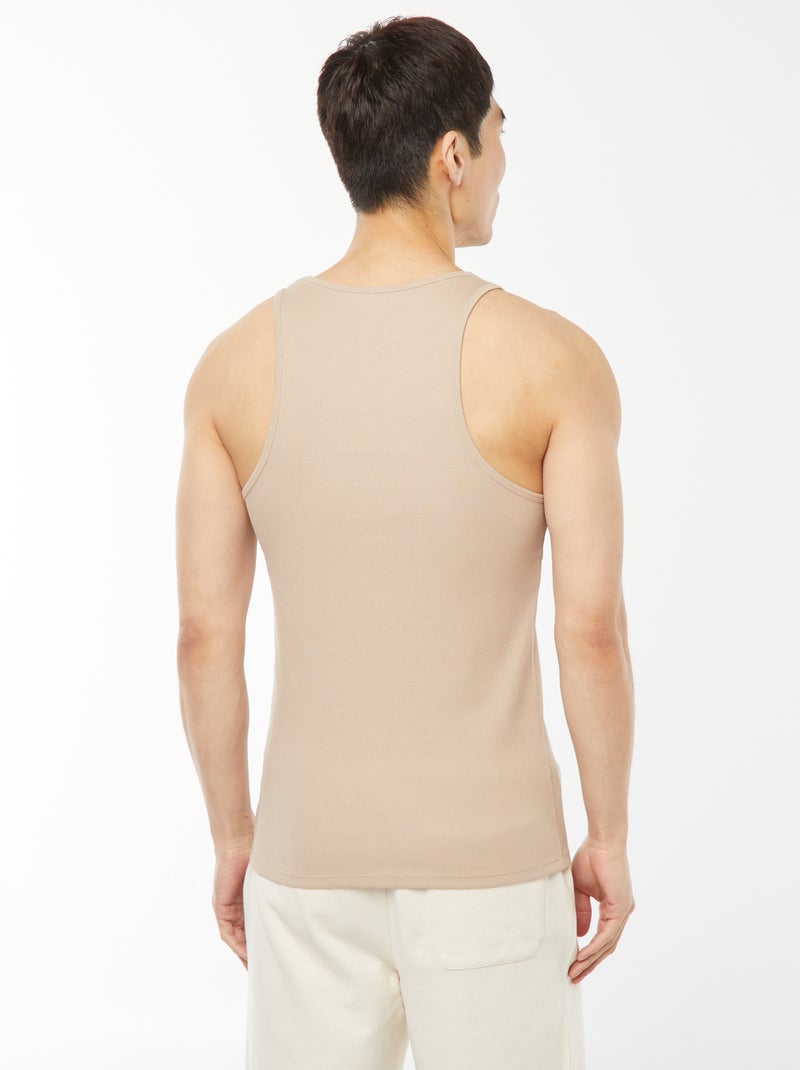 Top liso bege - Kiabi
