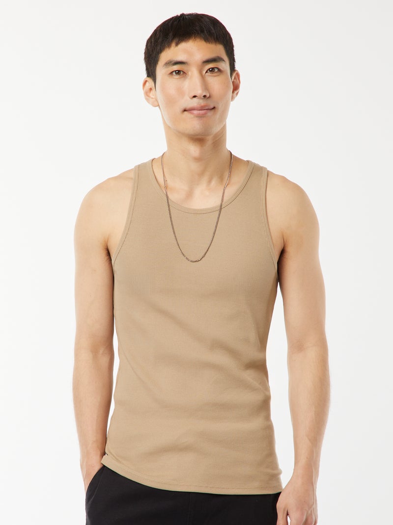 Top liso BEGE - Kiabi