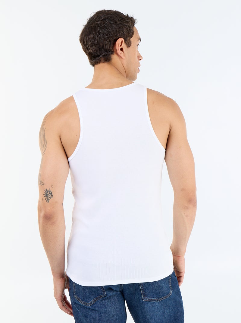 Top liso Branco - Kiabi