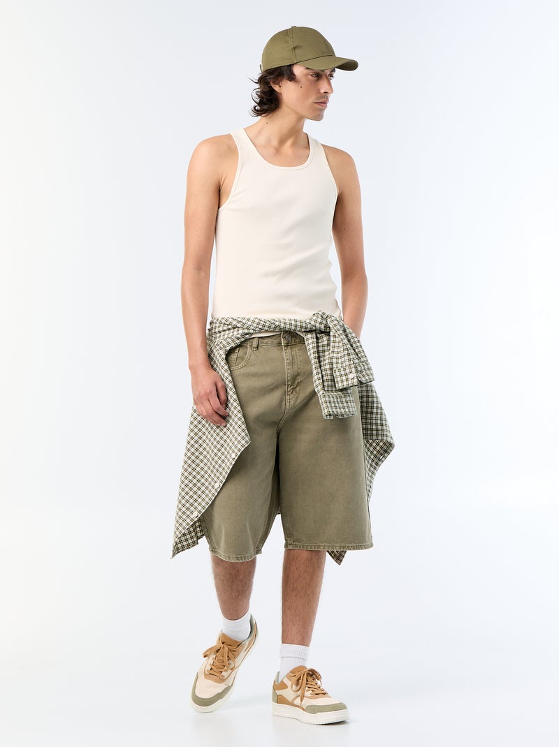 Top liso Branco - Kiabi