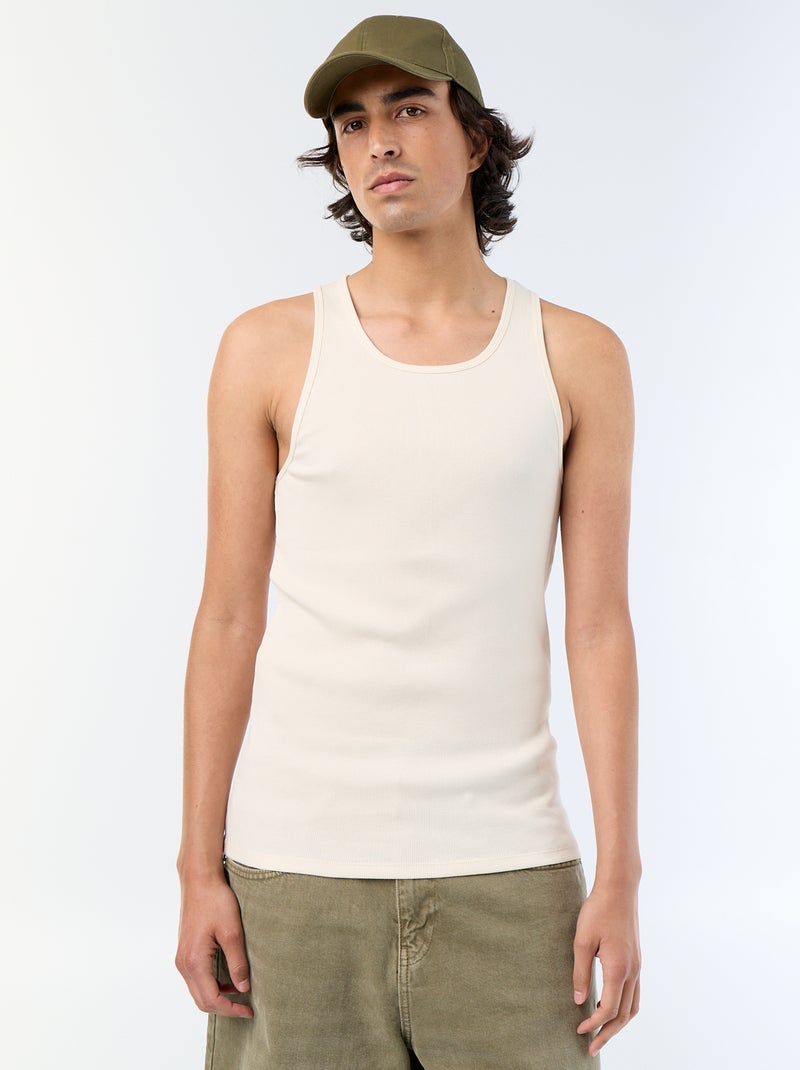 Top liso Branco - Kiabi