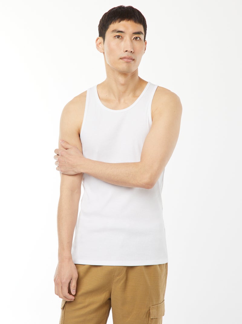 Top liso Branco - Kiabi