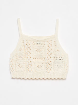Top liso de croché