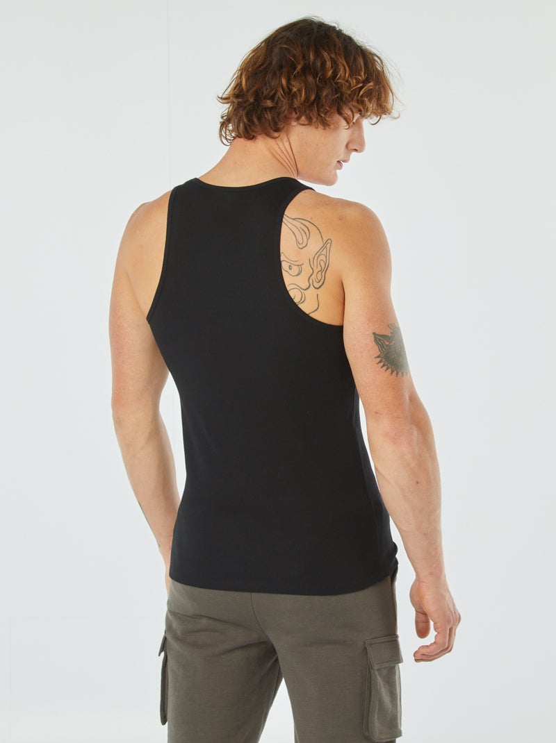 Top liso Preto - Kiabi