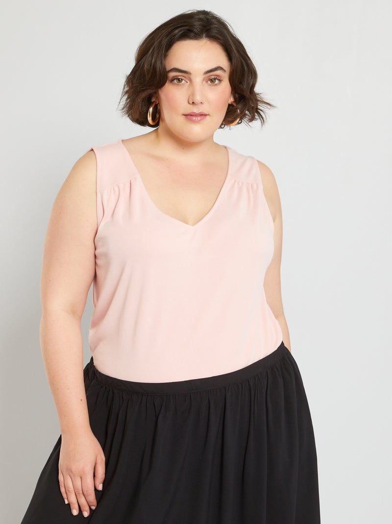 Top liso Rosa - Kiabi