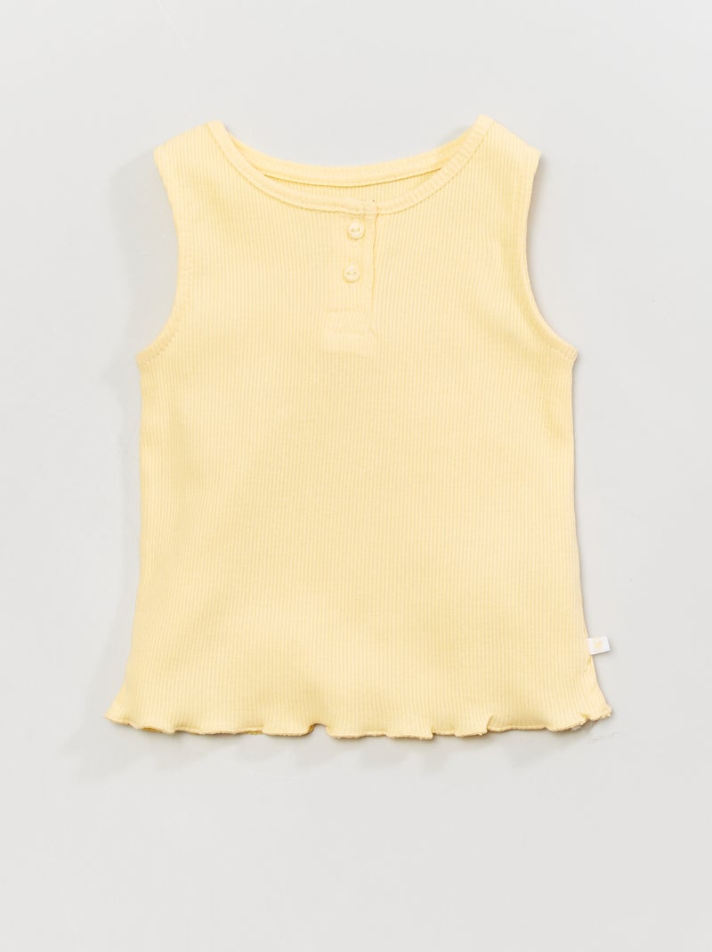 Top nervurado AMARELO - Kiabi