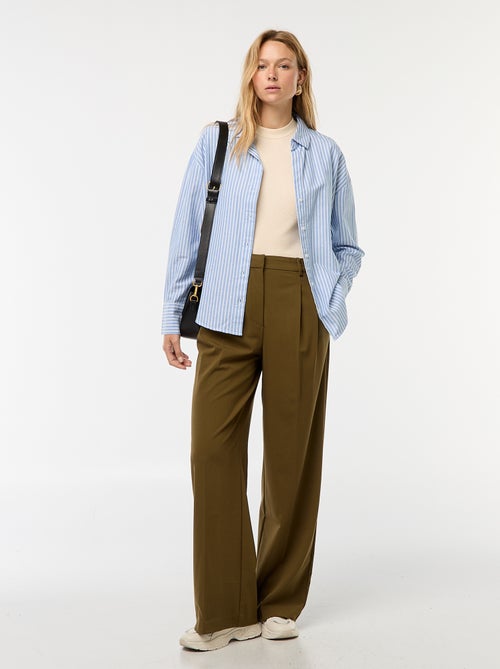 Top nervurado com cavas americanas - Kiabi