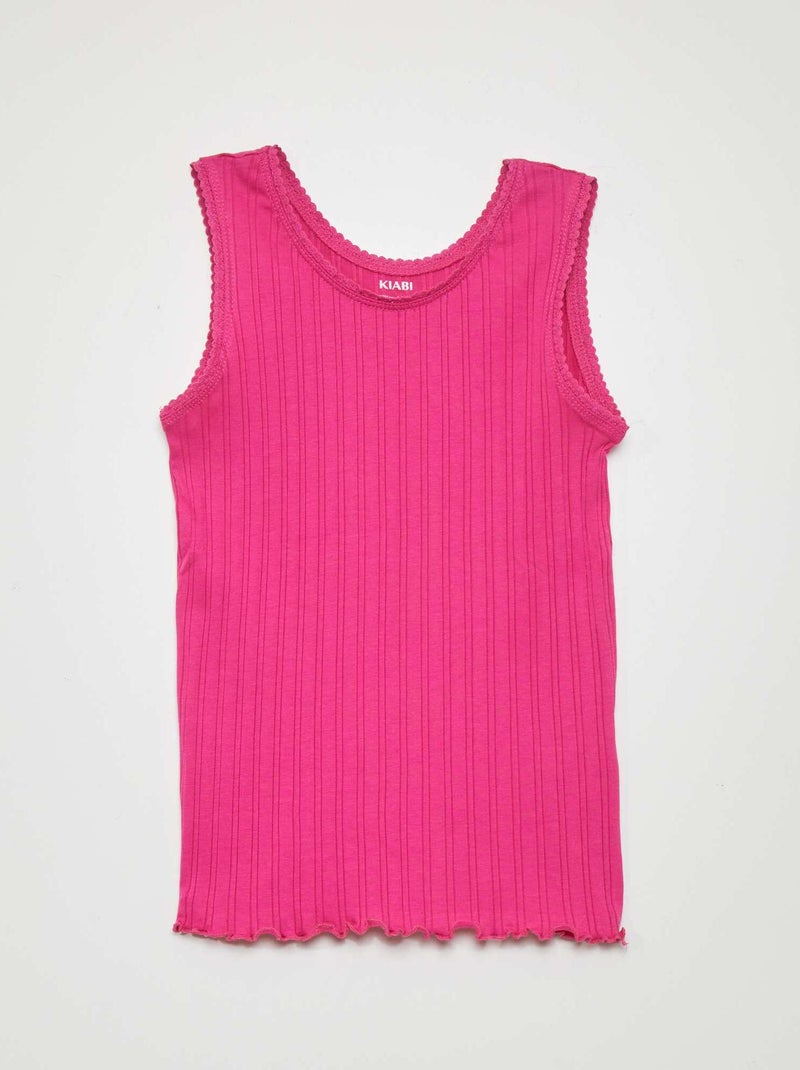 Top nervurado ROSA - Kiabi