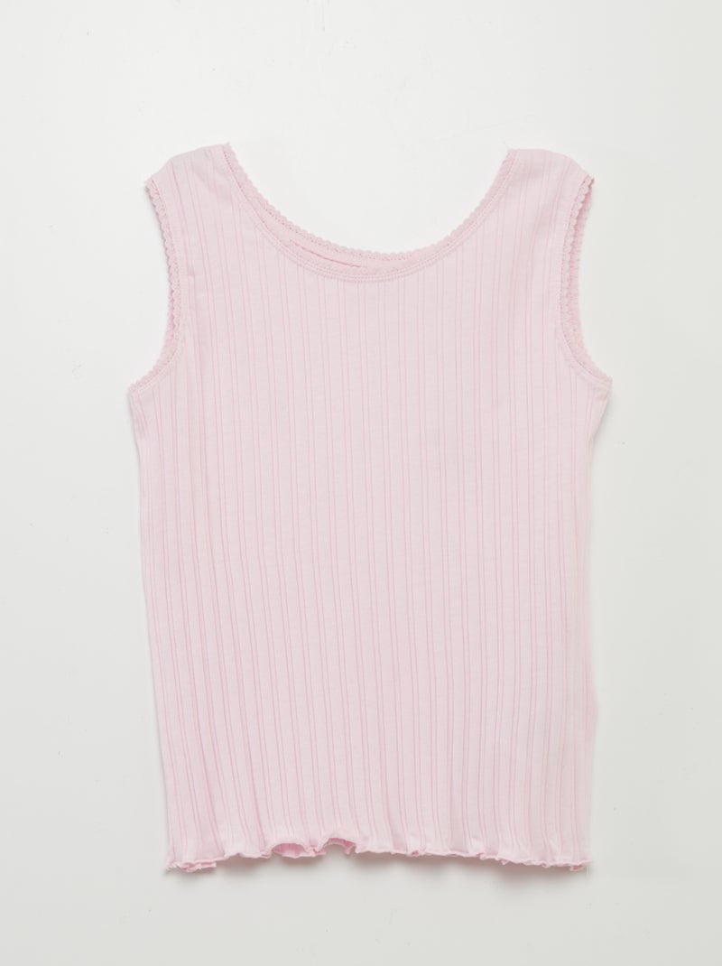 Top nervurado ROSA - Kiabi