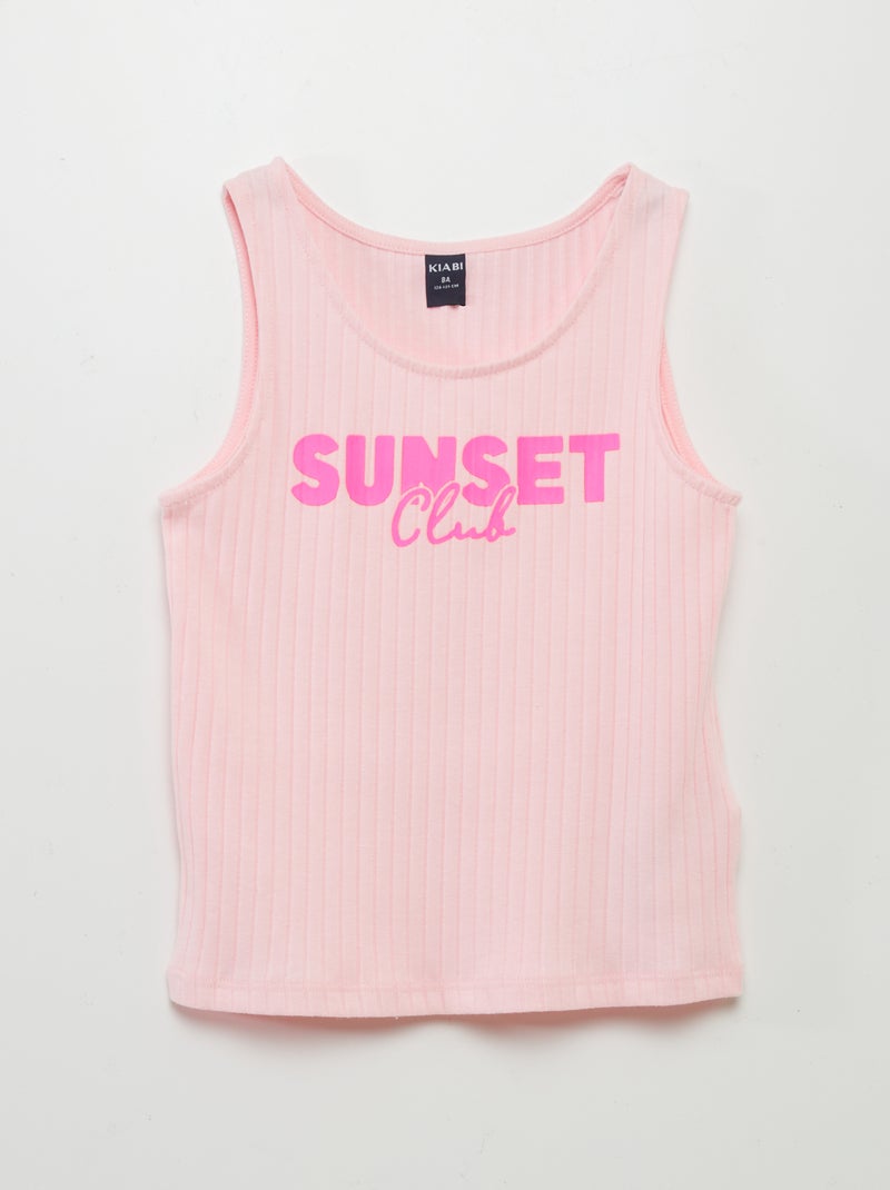 Top nervurado ROSA - Kiabi