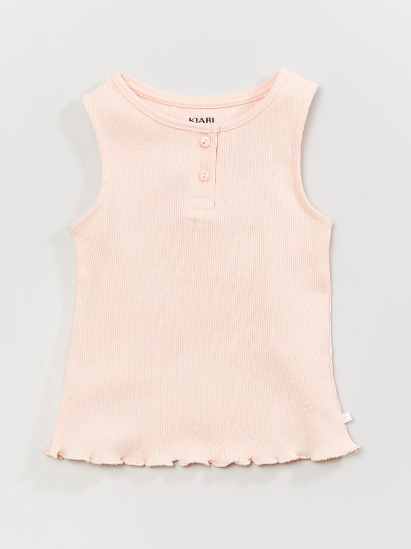 Top nervurado ROSA - Kiabi