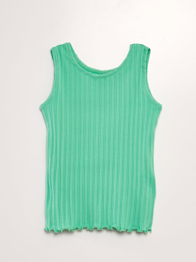 Top nervurado VERDE - Kiabi