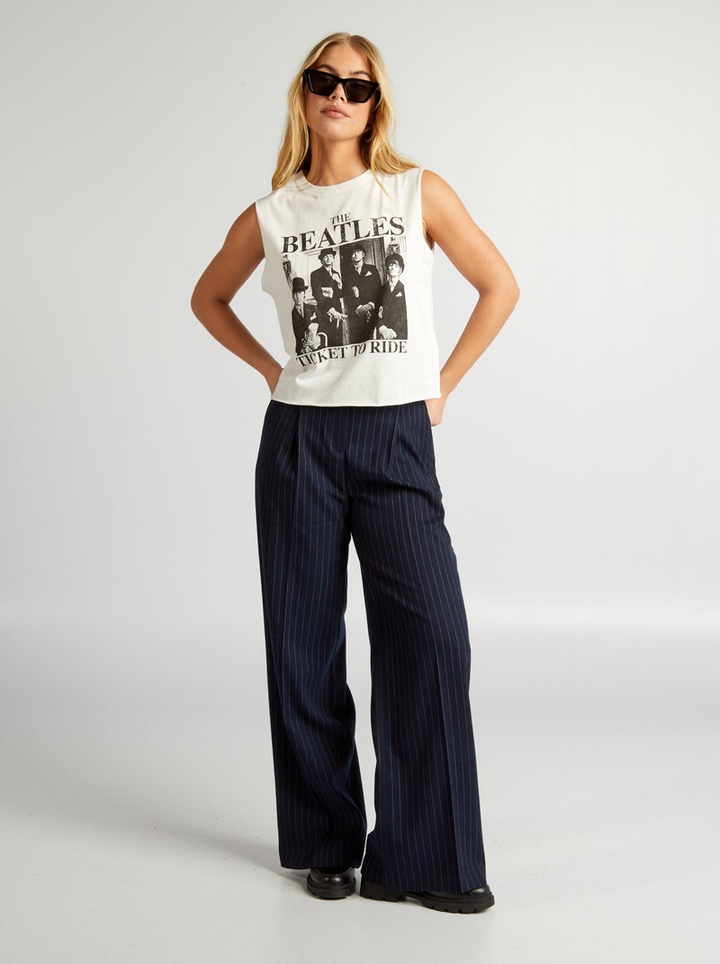 Top oversize 'The Beatles' Branco - Kiabi