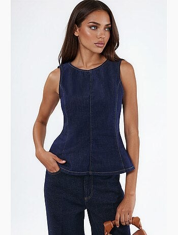 Top peplum em ganga hiccup