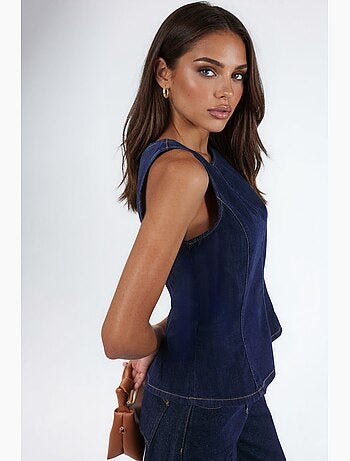 Top peplum em ganga hiccup