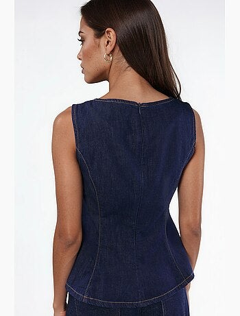 Top peplum em ganga hiccup