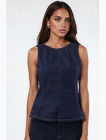 Top peplum em ganga hiccup