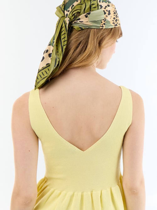 Top peplum em malha canelada - Kiabi