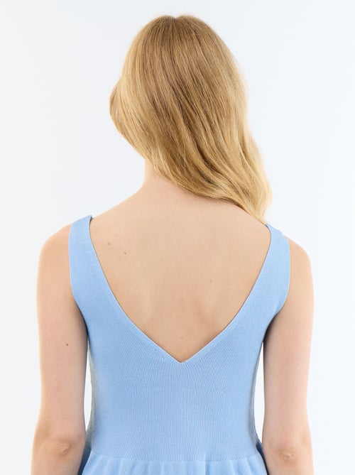 Top peplum em malha canelada - Kiabi