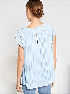 Top plissado com folhos - Kiabi
