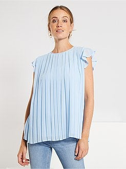 Top plissado com folhos - Kiabi