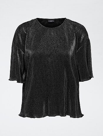 Top plissado foil 'JDY' liso