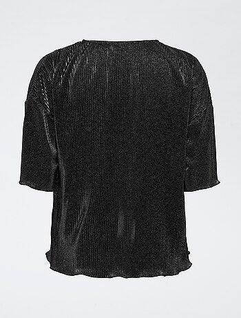 Top plissado foil 'JDY' liso