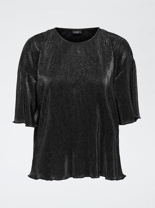 Top plissado foil 'JDY' liso - Kiabi