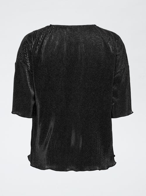 Top plissado foil 'JDY' liso - Kiabi