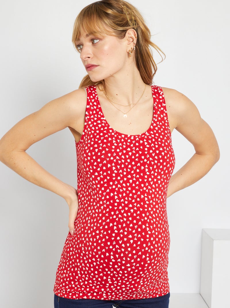 Top pré-mamã VERMELHO - Kiabi