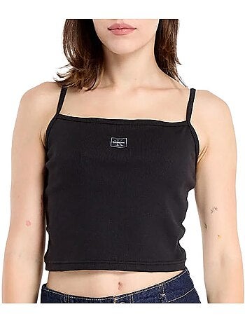 Top Preto de Mulher Calvin Klein Jeans A-Woven