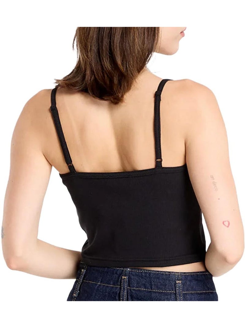 Top Preto de Mulher Calvin Klein Jeans A-Woven Preto - Kiabi