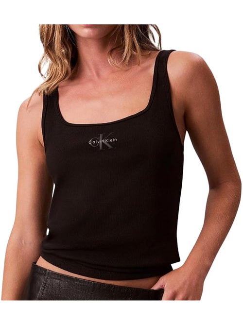 Top Preto de Mulher Calvin Klein Jeans Monogram - Kiabi