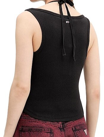 Top Preto de Mulher Tommy Hilfiger DW0DW20325