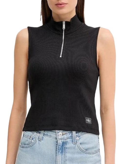 Top Preto Feminino Calvin Klein Jeans A-Woven - Kiabi Top Preto Feminino Calvin Klein Jeans A-Woven - Kiabi