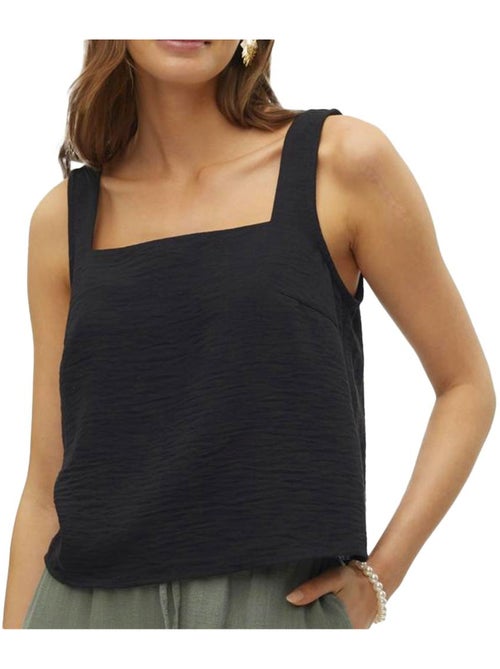 Top Preto Feminino Vero Moda Kita - Kiabi