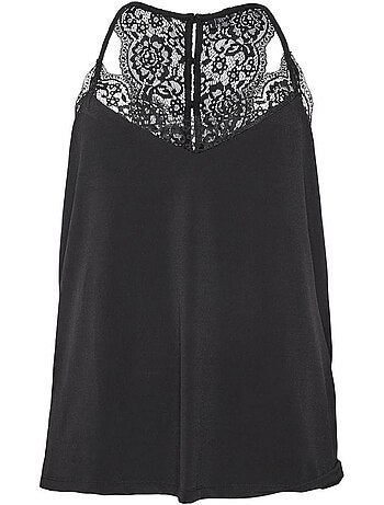 Top preto feminino vero moda vmana