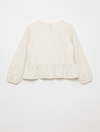 Top rendado com nós de fantasia