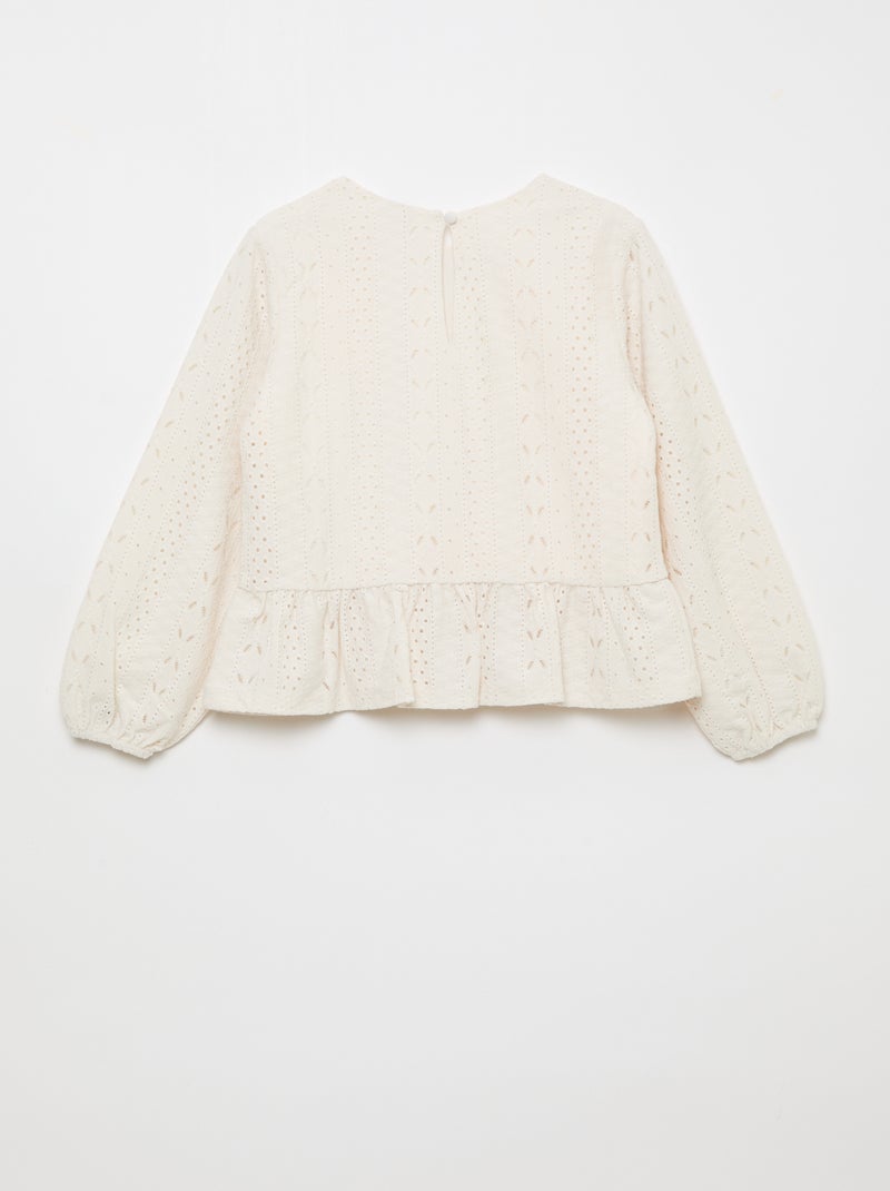 Top rendado com nós de fantasia Bege - Kiabi