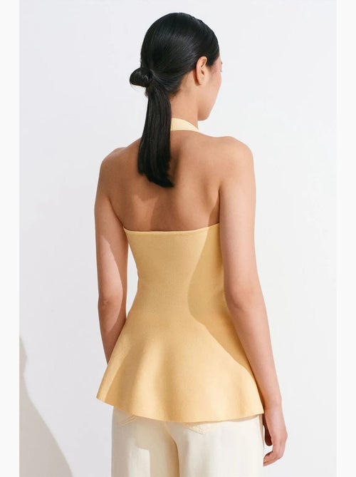 Top sem costura decote halter peplum dilvin - Kiabi