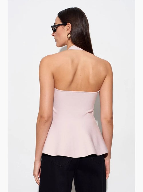 Top sem costura decote halter peplum dilvin - Kiabi