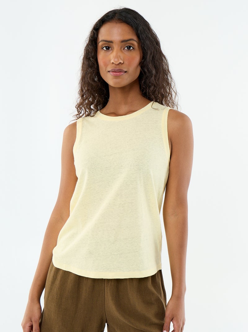 Top sem mangas Amarelo - Kiabi