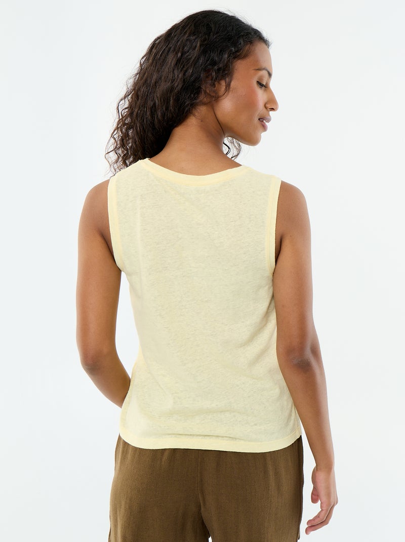 Top sem mangas Amarelo - Kiabi