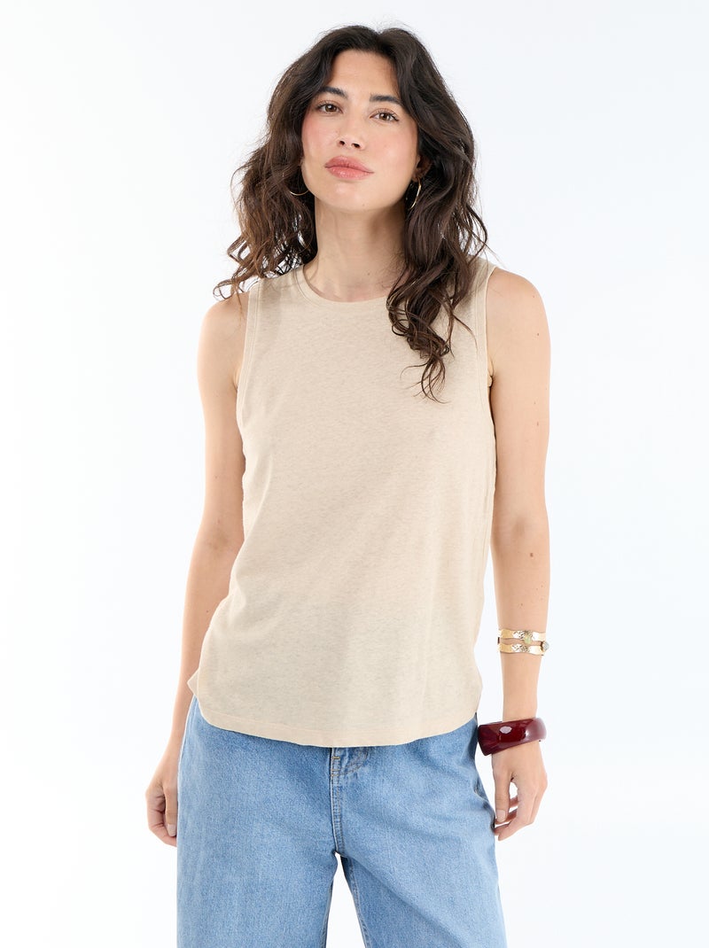 Top sem mangas Branco - Kiabi