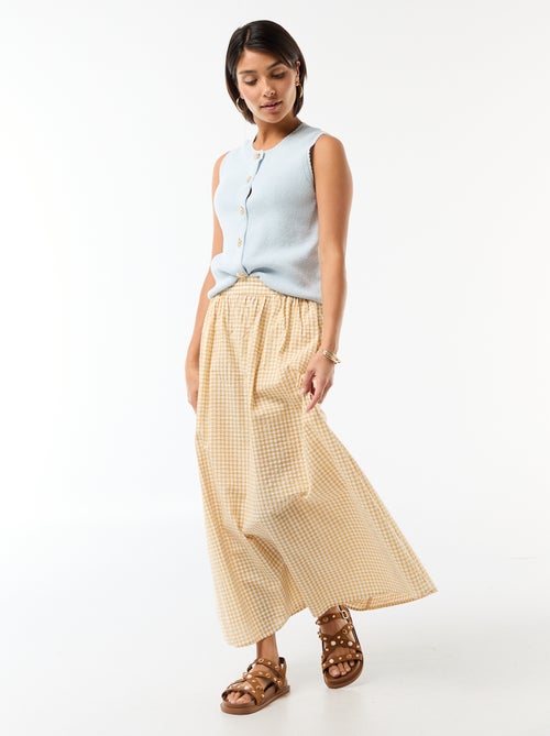 Top sem mangas com botões dourados - Kiabi