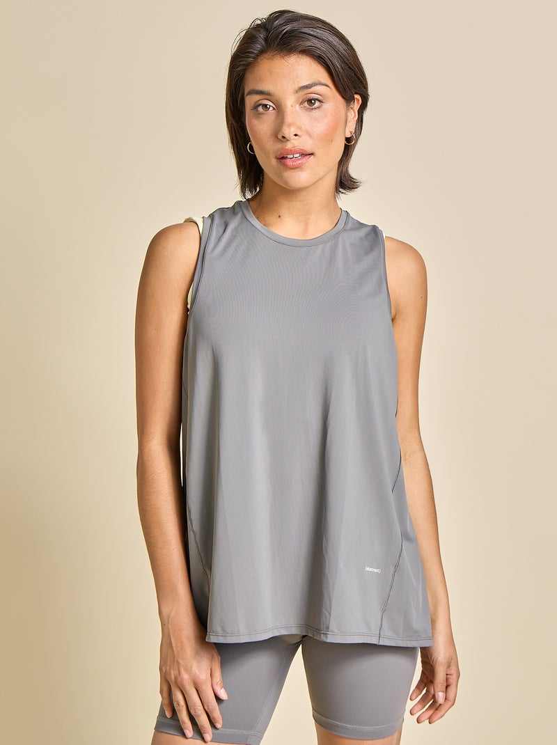 Top sem mangas com cavas oversize - (ekstract) Cinza - Kiabi
