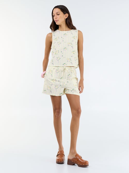 Top sem mangas com gola redonda - Kiabi