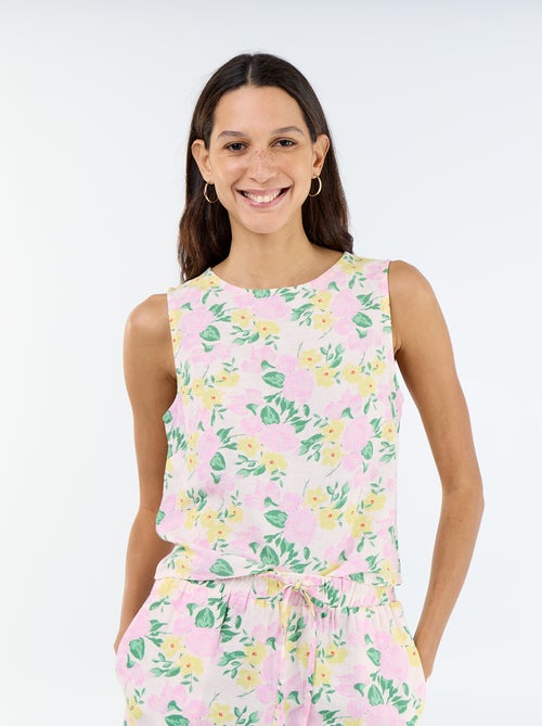 Top sem mangas com gola redonda - Kiabi