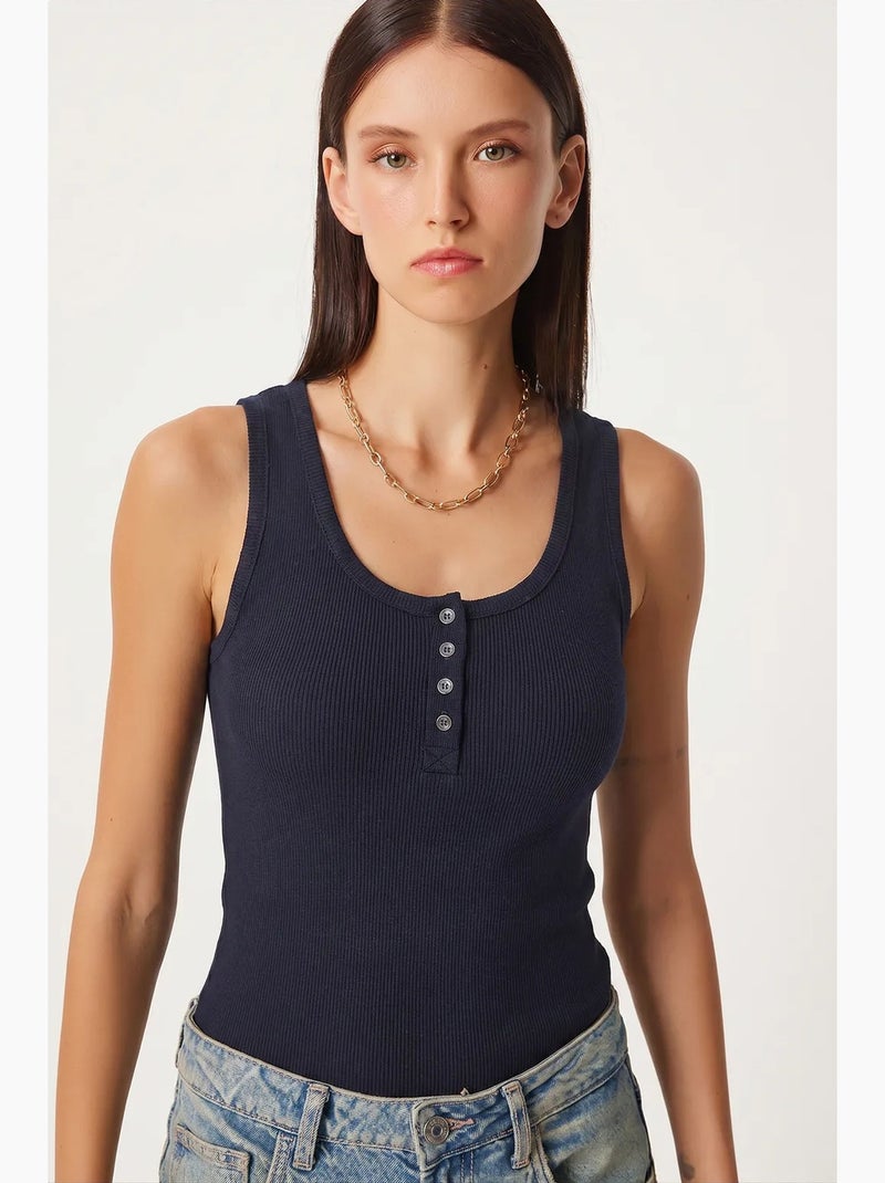 Top sem mangas feminino istanbul Azul-marinho - Kiabi